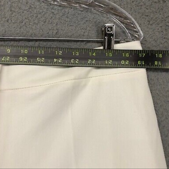 Liz Claiborne Womens Dress Pants Size 12/14? Ivory Straight Leg Hi-Rise Career - Picture 7 of 9